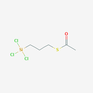 molecular formula C5H9Cl3OSSi B14489016 S-[3-(Trichlorosilyl)propyl] ethanethioate CAS No. 64456-53-7