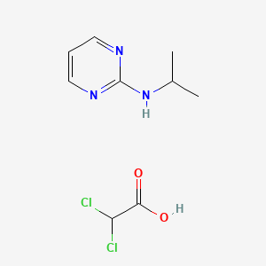 molecular formula C9H13Cl2N3O2 B14489030 2-Pyrimidinamine, N-(1-methylethyl)-, dichloroacetate CAS No. 65567-05-7