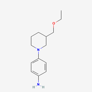 molecular formula C14H22N2O B1448904 4-(3-(Ethoxymethyl)piperidin-1-yl)aniline CAS No. 2097955-32-1