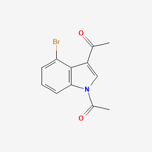 molecular formula C12H10BrNO2 B14489052 1,1'-(4-Bromo-1H-indole-1,3-diyl)di(ethan-1-one) CAS No. 65018-18-0