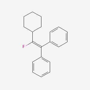 molecular formula C20H21F B14489059 1,1'-(2-Cyclohexyl-2-fluoroethene-1,1-diyl)dibenzene CAS No. 63194-85-4