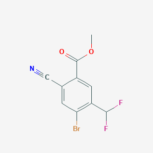 molecular formula C10H6BrF2NO2 B1448906 Methyl 4-bromo-2-cyano-5-(difluoromethyl)benzoate CAS No. 1805131-02-5