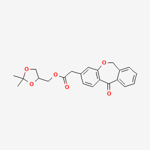 molecular formula C22H22O6 B14489095 2,2-Dimethyl-1,3-dioxolan-4-ylmethyl 6,11-dihydro-11-oxodibenz(b,e)oxepin-3-acetate CAS No. 63883-18-1