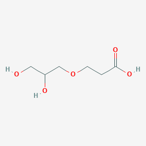 molecular formula C6H12O5 B14489096 3-(2,3-Dihydroxypropoxy)propanoic acid CAS No. 64020-08-2