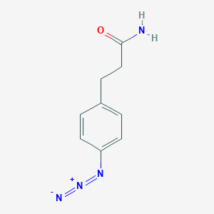 molecular formula C9H10N4O B144891 4-Azidophenylpropionamide CAS No. 133906-26-0