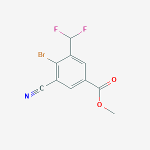 molecular formula C10H6BrF2NO2 B1448910 Methyl 4-bromo-3-cyano-5-(difluoromethyl)benzoate CAS No. 1807029-99-7