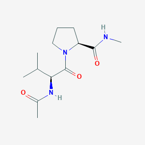 molecular formula C13H23N3O3 B14489115 N-Acetyl-L-valyl-N-methyl-L-prolinamide CAS No. 63192-87-0