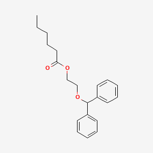 molecular formula C21H26O3 B14489150 2-(Diphenylmethoxy)ethyl hexanoate CAS No. 64277-08-3