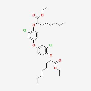 molecular formula C32H44Cl2O7 B14489159 Diethyl 2,2'-(oxybis((2-chloro-4,1-phenylene)oxy))bisoctanoate CAS No. 63538-26-1