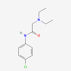 molecular formula C12H17ClN2O B14489184 Acetamide, n-(4-chlorophenyl)-2-(diethylamino)- CAS No. 65446-95-9