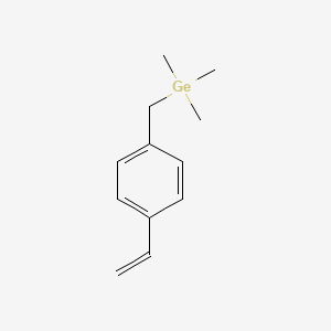 molecular formula C12H18Ge B14489191 Germane, [(4-ethenylphenyl)methyl]trimethyl- CAS No. 64268-26-4