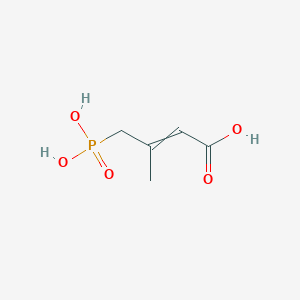 molecular formula C5H9O5P B14489193 3-Methyl-4-phosphonobut-2-enoic acid CAS No. 65771-97-3