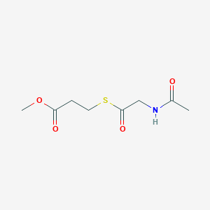 Methyl 3-[(N-acetylglycyl)sulfanyl]propanoate