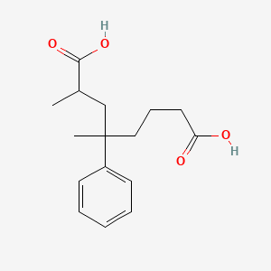 molecular formula C16H22O4 B14489201 2,4-Dimethyl-4-phenyloctanedioic acid CAS No. 63390-28-3