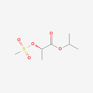 molecular formula C7H14O5S B14489209 Propanoic acid, 2-[(methylsulfonyl)oxy]-, 1-methylethyl ester, (S)- CAS No. 63697-01-8