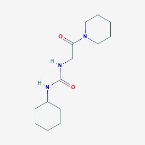 molecular formula C14H25N3O2 B14489232 N-Cyclohexyl-N'-[2-oxo-2-(piperidin-1-yl)ethyl]urea CAS No. 65557-64-4