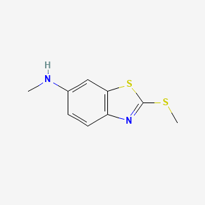 molecular formula C9H10N2S2 B14489254 N-Methyl-2-(methylsulfanyl)-1,3-benzothiazol-6-amine CAS No. 63481-52-7