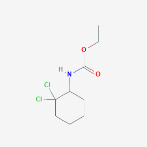 molecular formula C9H15Cl2NO2 B14489299 Ethyl (2,2-dichlorocyclohexyl)carbamate CAS No. 64479-50-1