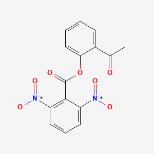 molecular formula C15H10N2O7 B14489328 2-Acetylphenyl 2,6-dinitrobenzoate CAS No. 64759-67-7