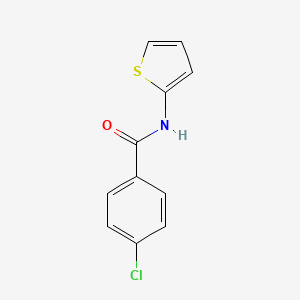 molecular formula C11H8ClNOS B14489351 4-Chloro-N-(thiophen-2-yl)benzamide CAS No. 64307-09-1