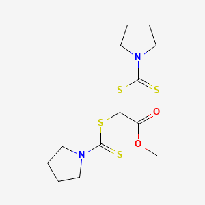 Methyl bis[(pyrrolidine-1-carbothioyl)sulfanyl]acetate