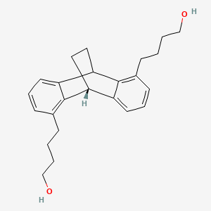 molecular formula C24H30O2 B14489378 4,4'-[(9R)-9,10-Dihydro-9,10-ethanoanthracene-1,5-diyl]di(butan-1-ol) CAS No. 65839-58-9