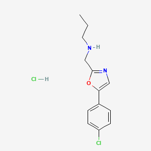 2-Oxazolemethanamine, 5-(4-chlorophenyl)-N-propyl-, monohydrochloride