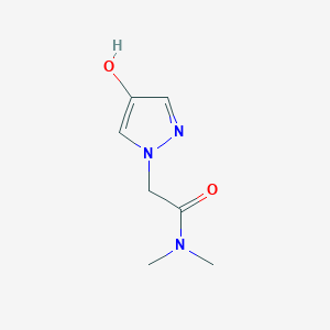 molecular formula C7H11N3O2 B1448941 2-(4-羟基-1H-吡唑-1-基)-N,N-二甲基乙酰胺 CAS No. 2098008-42-3