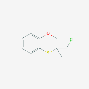 molecular formula C10H11ClOS B14489415 3-(Chloromethyl)-3-methyl-2,3-dihydro-1,4-benzoxathiine CAS No. 65331-08-0