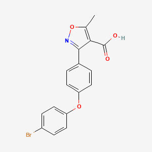 molecular formula C17H12BrNO4 B1448944 3-(4-(4-Bromophenoxy)phenyl)-5-methylisoxazole-4-carboxylic acid CAS No. 1159981-31-3