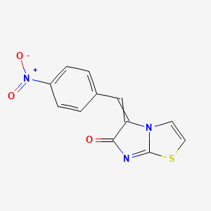 molecular formula C12H7N3O3S B14489442 5-[(4-Nitrophenyl)methylidene]imidazo[2,1-b][1,3]thiazol-6(5H)-one CAS No. 63751-26-8