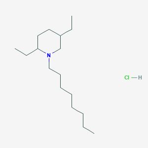 molecular formula C17H36ClN B14489473 2,5-Diethyl-1-octylpiperidine;hydrochloride CAS No. 63191-70-8