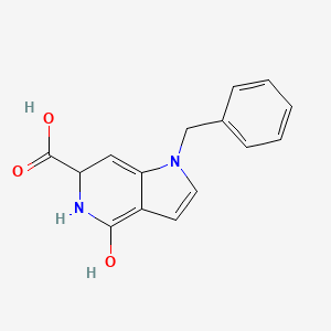 molecular formula C15H14N2O3 B1448950 1-苄基-4-羟基-5,6-二氢-1H-吡咯并[3,2-c]吡啶-6-羧酸 CAS No. 1000342-24-4