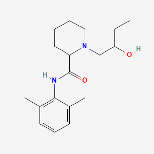 molecular formula C18H28N2O2 B14489519 N-(2,6-Dimethylphenyl)-1-(2-hydroxybutyl)piperidine-2-carboxamide CAS No. 64013-17-8