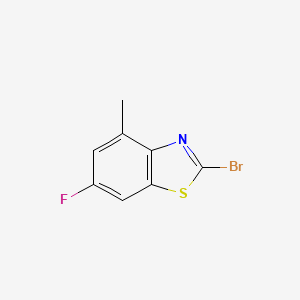 molecular formula C8H5BrFNS B1448953 2-溴-6-氟-4-甲基苯并噻唑 CAS No. 1019117-37-3