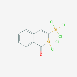 molecular formula C9H5Cl5OSi2 B14489550 2,2-Dichloro-3-(trichlorosilyl)-2-benzosilin-1(2H)-one CAS No. 63607-01-2