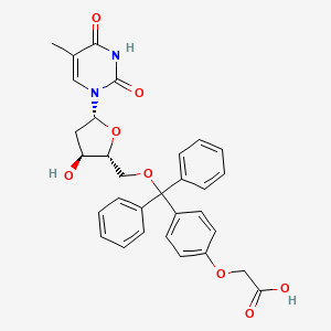 molecular formula C31H30N2O8 B14489555 5'-O-{[4-(Carboxymethoxy)phenyl](diphenyl)methyl}thymidine CAS No. 64722-90-3