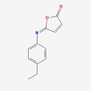 molecular formula C12H11NO2 B14489557 (5E)-5-[(4-Ethylphenyl)imino]furan-2(5H)-one CAS No. 63408-20-8