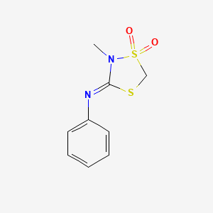 (3Z)-2-Methyl-3-(phenylimino)-1lambda~6~,4,2-dithiazolidine-1,1-dione