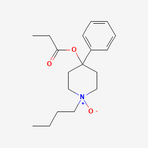 4-Piperidinol, 1-butyl-4-phenyl-, 1-oxide, propionate (ester)