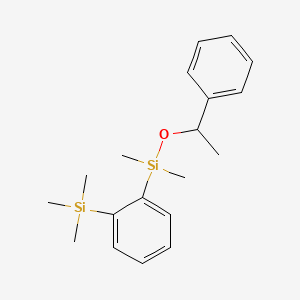 molecular formula C19H28OSi2 B14489588 Dimethyl(1-phenylethoxy)[2-(trimethylsilyl)phenyl]silane CAS No. 63836-82-8