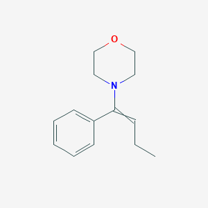 molecular formula C14H19NO B14489605 4-(1-Phenylbut-1-en-1-yl)morpholine CAS No. 64274-09-5