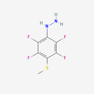 molecular formula C7H6F4N2S B14489608 [2,3,5,6-Tetrafluoro-4-(methylsulfanyl)phenyl]hydrazine CAS No. 63792-16-5