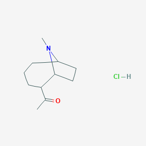 1-(9-Methyl-9-azabicyclo[4.2.1]nonan-2-yl)ethanone;hydrochloride