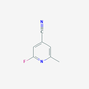 molecular formula C7H5FN2 B1448963 2-氟-6-甲基吡啶-4-碳腈 CAS No. 1804911-03-2