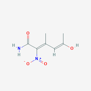 molecular formula C7H10N2O4 B1448968 (2Z,4E)-5-羟基-3-甲基-2-硝基己二烯酰胺 CAS No. 1858264-57-9