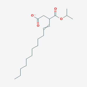 molecular formula C19H33O4- B14489688 3-{[(Propan-2-yl)oxy]carbonyl}pentadec-4-enoate CAS No. 64912-30-7