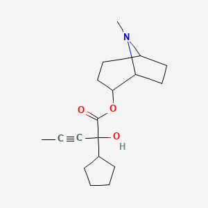 8-Methyl-8-azabicyclo[3.2.1]oct-2-yl 2-cyclopentyl-2-hydroxy-3-pentynoate