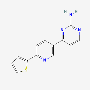 molecular formula C13H10N4S B1448971 4-(6-噻吩-2-基吡啶-3-基)-嘧啶-2-胺 CAS No. 2088942-53-2