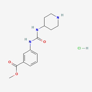 B1448972 3-(3-Piperidin-4-yl-ureido)benzoic acid methyl ester hydrochloride CAS No. 2203715-90-4